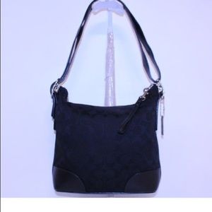 Coach Signature Black Shoulder Crossbody Bag